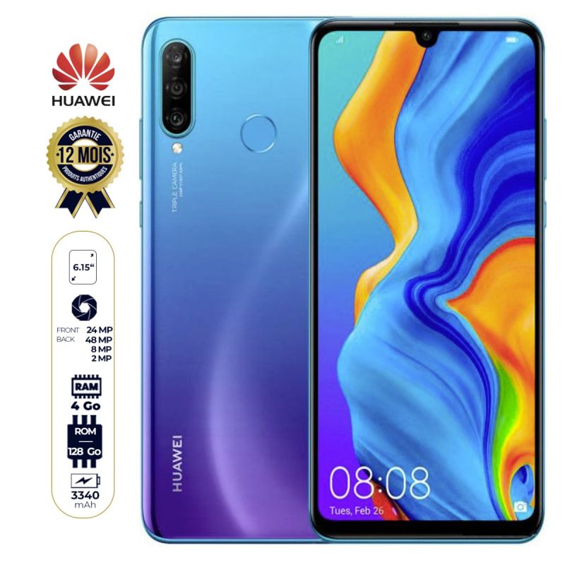 Huawei P30 Lite - 6.15'' - 128Go/4Go RAM - 2 SIM - 48MP/24MP - 3340 mAh - 12 mois de garantie | Glotelho Cameroun