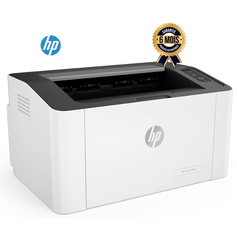 Imprimante laser monochrome - HP Laser 108w - Vitesse 21 ppm - Connexion Wi-Fi - Impression Mobile HP Smart - Toner HP 110A - Garantie 6 mois