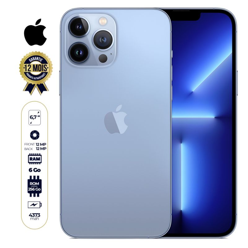 Iphone 13 pro Max 256Go/6Go - Apple - 12MP+12MP+12MP - Garantie 12 mois | Glotelho Cameroun
