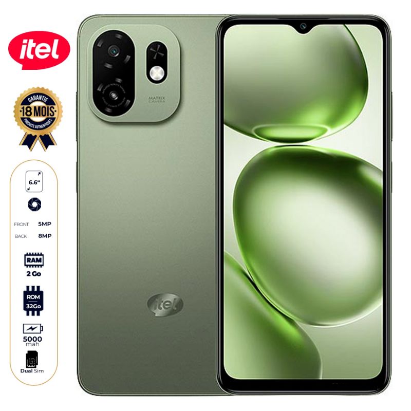 ITEL A100Cs 32Go 2Go, vert