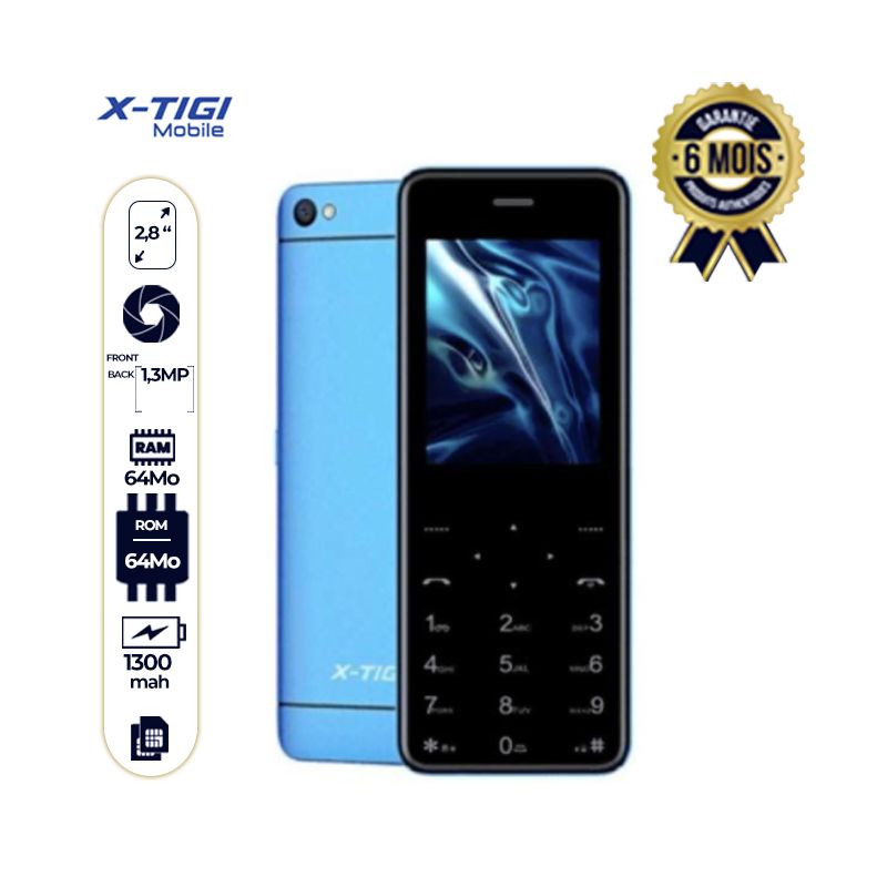 Téléphone X-TIGI Q10 - 64Mo/64Mo Ram - 2,8