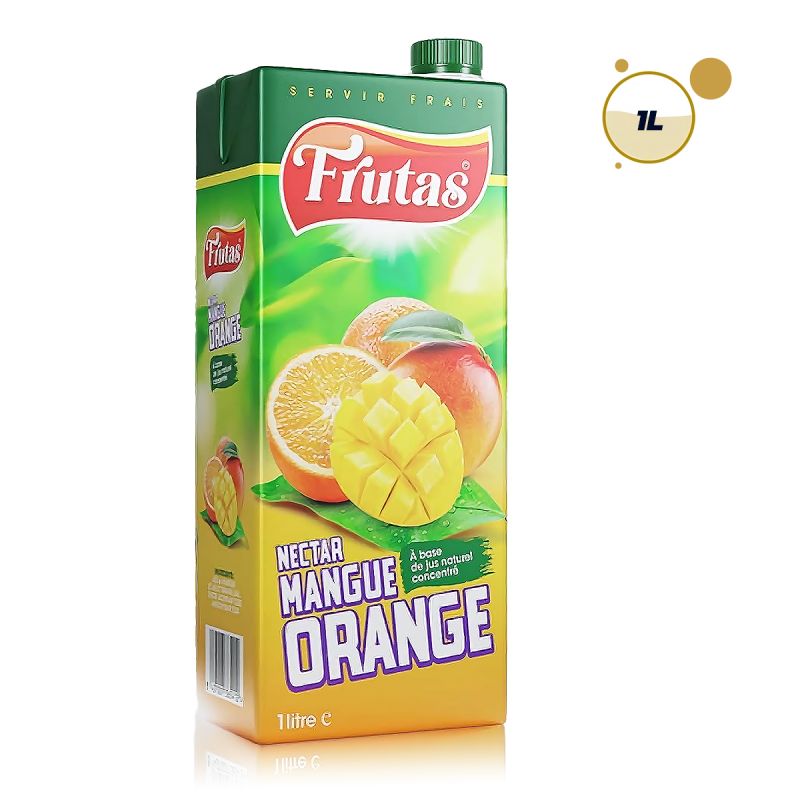 Jus de fruit Naturel Frutas Nectar Mangue-Orange 1 Litre - prix Cameroun