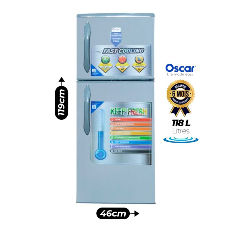 Réfrigérateur Oscar 118 Litres prix Cameroun