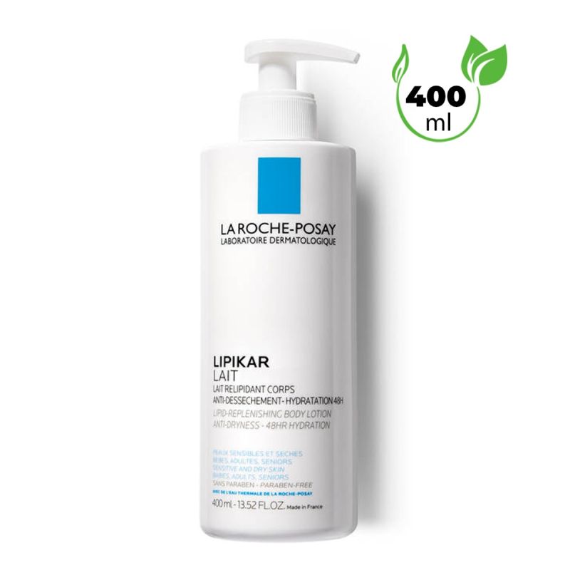 La Roche-Posay Lipikar - Lait Corps Hydratant - Anti Dessèchement  - 400 ml - Peaux sèches et sensibles