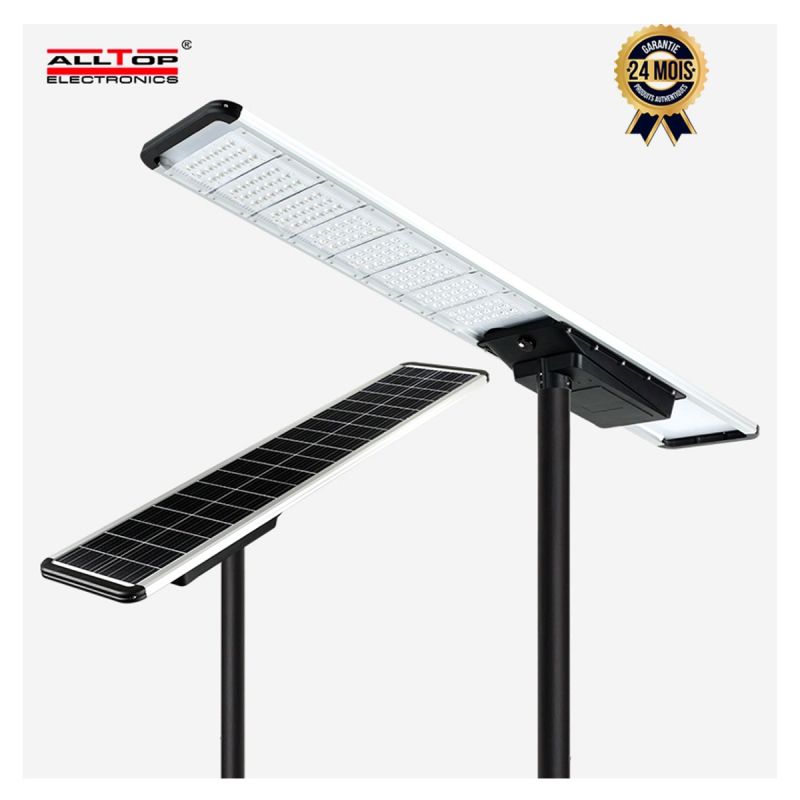 Lampadaire Solaire 200W Prix en fcfa - ALLTOP 0477C200-01 - Capteur De Mouvement - 24 Mois | Glotelho Cameroun