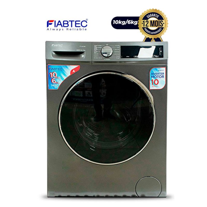Machine à laver automatique - FIABTEC  Lavage 10Kg et séchage 6K