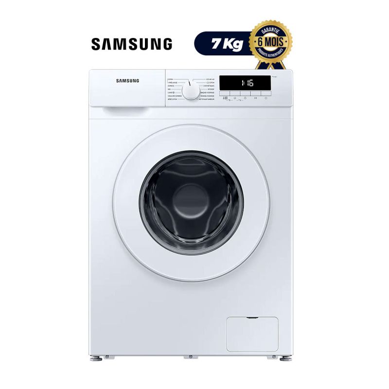 Machine à laver Automatique - Samsung - 7KG - WW70T303MBW - Blanc - 12 Mois| Glotelho Cameroun