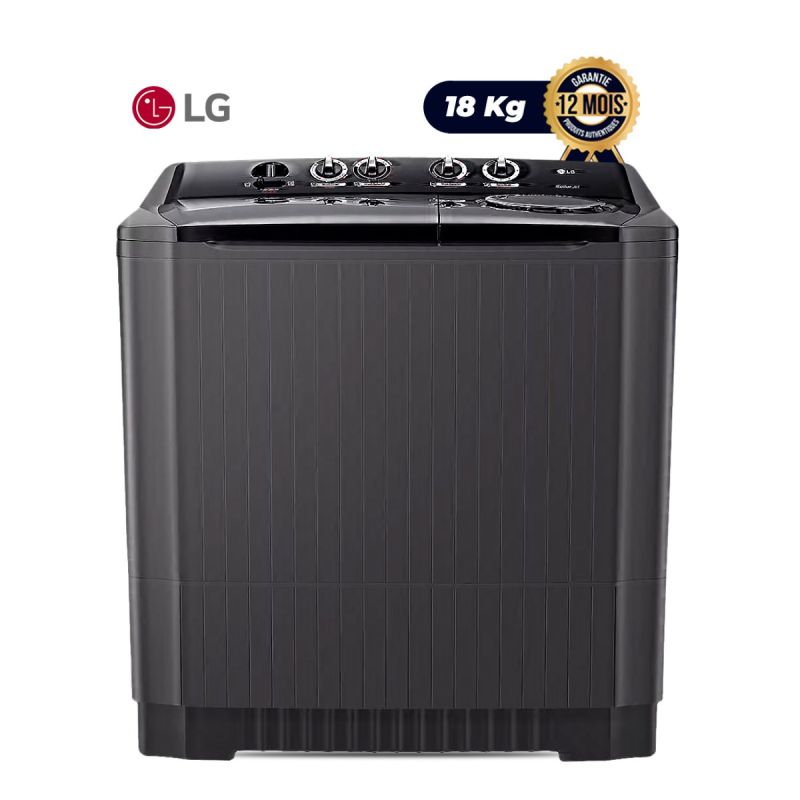Machine à laver semi-automatique LG - 18 KG - P861WNT Noir - prix Cameroun
