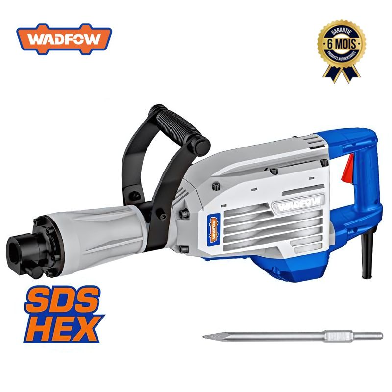 Marteau de démolition SDS-HEX 1600W – WADFOW WDB1D80 - 45 Joules - Garantie 6 mois