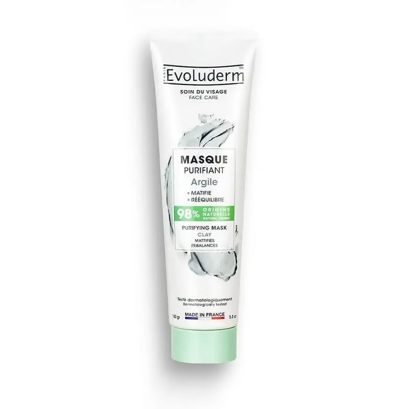 Masque Purifiant Visage à l’Argile Evoluderm -150g, prix en FCFA, Cameroun. 