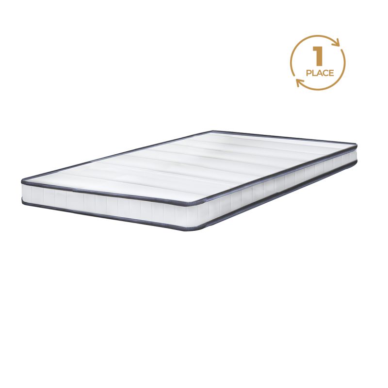 Matelas MEGALUX - M-101219MM - (10X120X190 cm) - 1 place - Gris/Noir