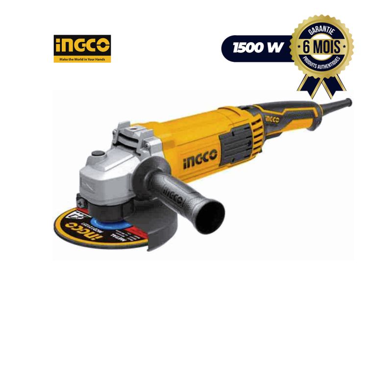 Meuleuse D'angle 1500W - INGCO AG1500182 - 06 mois | Glotelho Cameroun