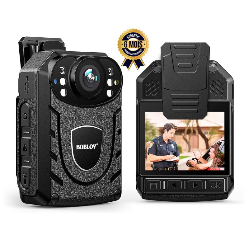 Mini caméra corporelle - 1296 P - Caméra espion - Enregistrement Video de 8 à 10 heures - Vision nocturne