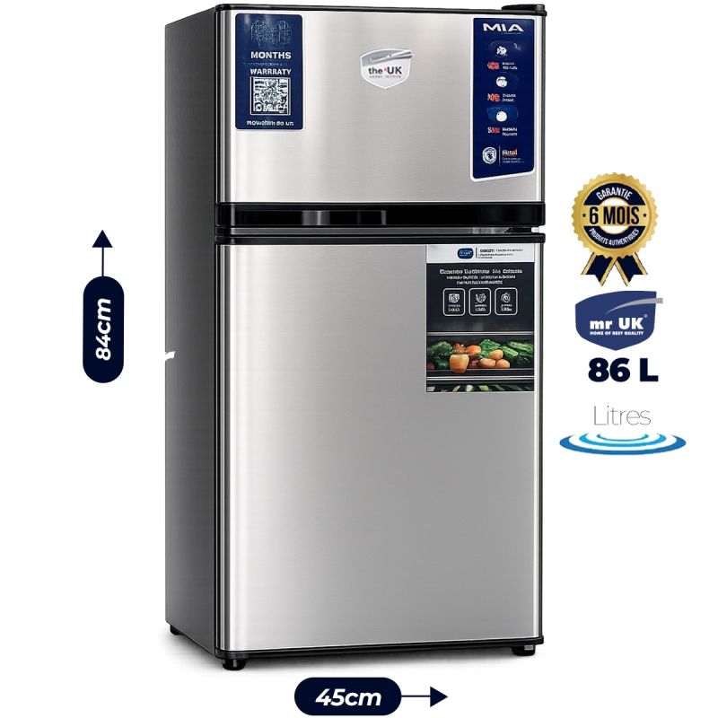 Mini Frigo de BureauChambre MR UK 86 L, argent, garantie 6 mois, prix au Cameroun.  