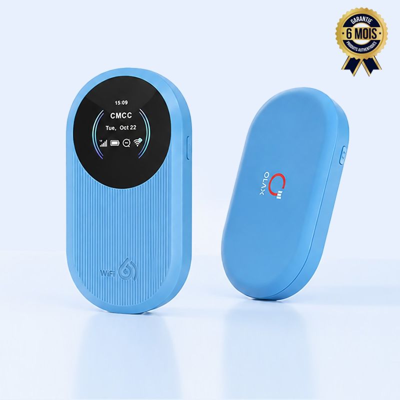 Modem Wi-Fi 6 4G LTE - Olax A10S - 150 Mbps, Double Bande - Portable Rechargeable - Batterie 3000 mAh - Écran LED - Compatible Tout Opérateur (MTN, Orange, Camtel) – Garantie 6 Mois