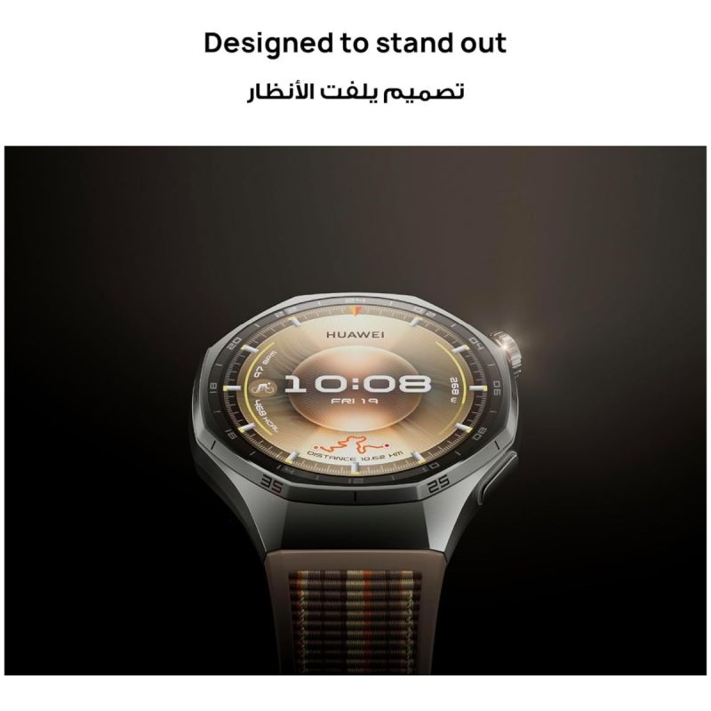 Montre connectée - HUAWEI Watch GT6 Pro 46mm Noir et marron vendu sur Glotelho Cameroun