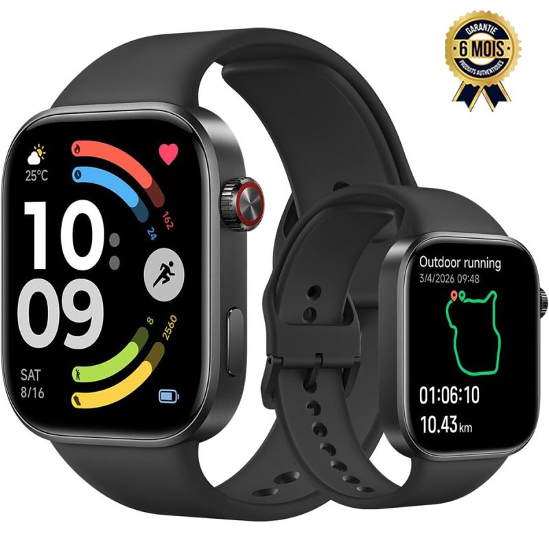 Montre connectée Redmi Watch 6 - Écran AMOLED 2.07 - Bordures ultra-fines et couronne rotative, garantie 6 mois, prix Cameroun. 