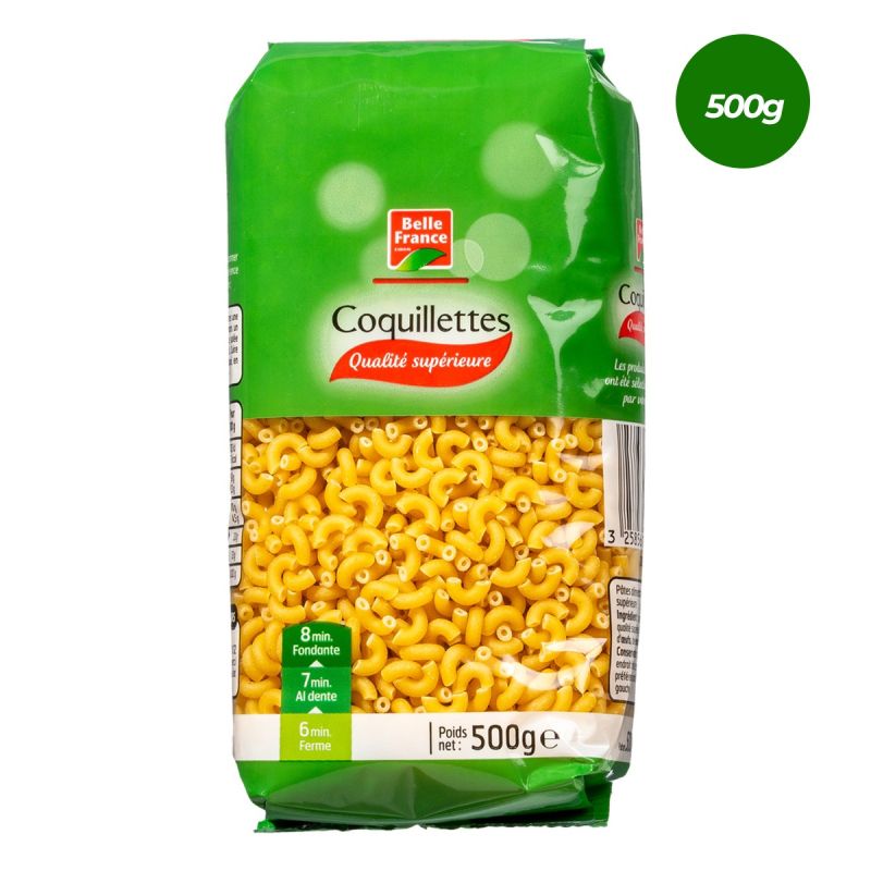 Pâtes Coquillettes Belle France 500g – Qualité supérieure