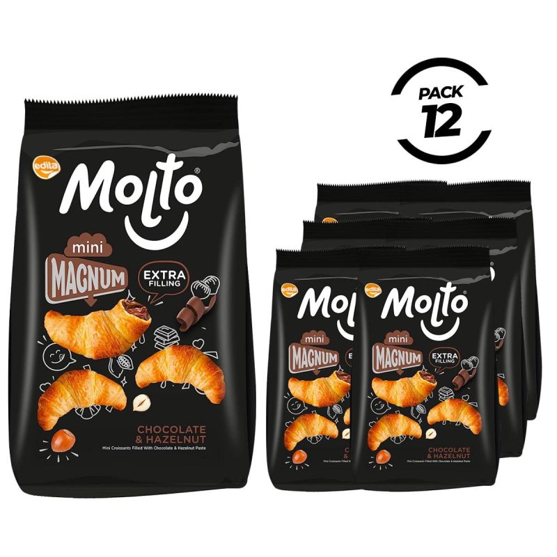 Pack de 12 Croissants au Chocolat Mini Magnum en vente sur glotelho