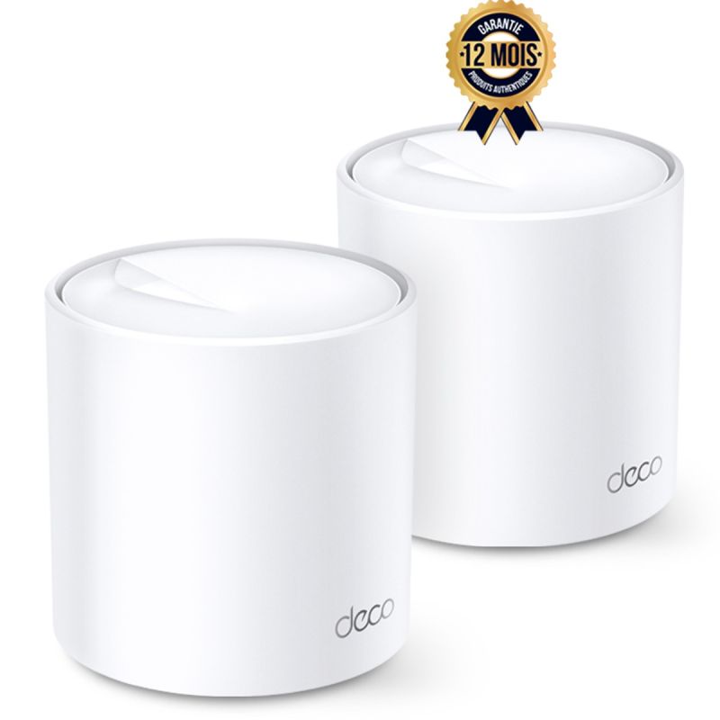 Pack de 2 Routeurs Wi-Fi 6 Mesh Tplink Deco X20 (AX1800) – Couverture complète maison - Garantie 12 mois