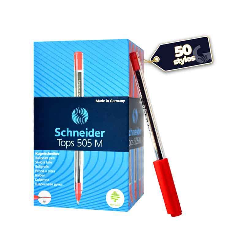 pack de 50 Stylos à bille - Schneider - Rouge   | Glotelho Cameroun