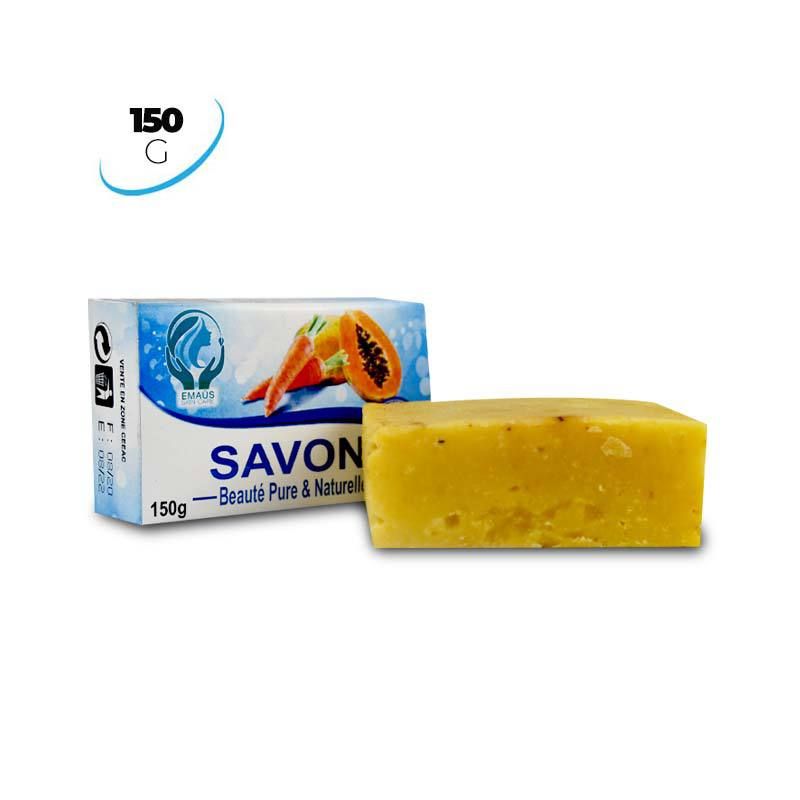 Savon Eclaircissant A base de Carotte et Papaye - 150g µGlotelho  Cameroun