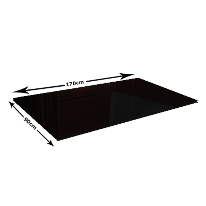 Plateau de table en verre trempé - 8 places - 170 x 90 cm - MAM01012109 - Noir  - (Prix en fcfa) | Glotelho Cameroun