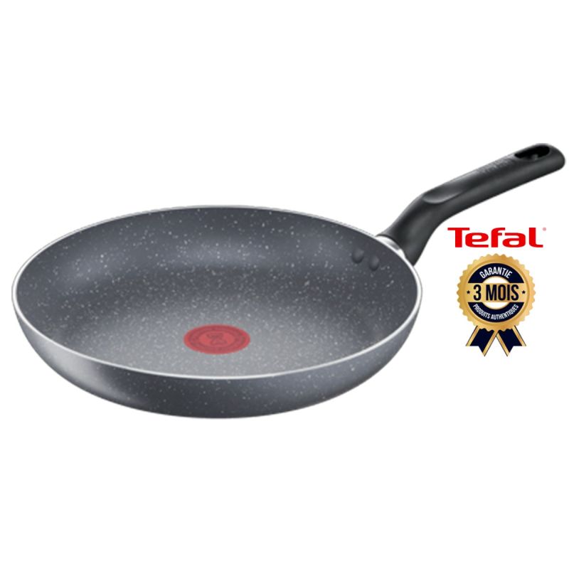 Poêle Antiadhésive Effet Pierre TEFAL Natura 28 cm, gris, prix Cameroun. 