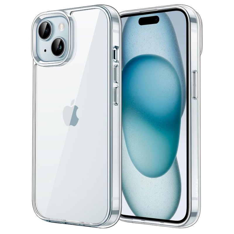 Pochette arrière transparente pour iPhone 15 Plus