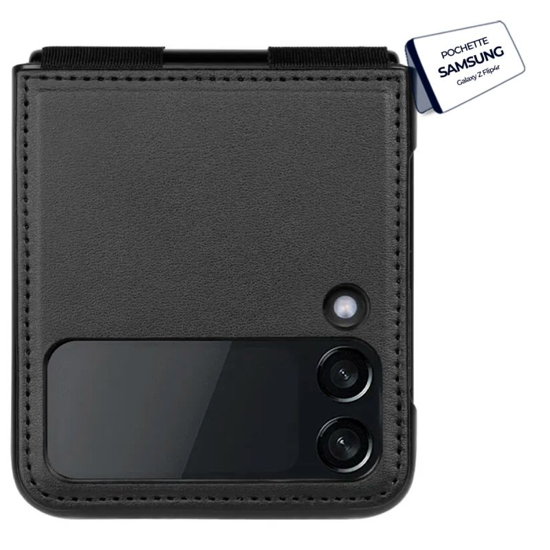 Pochette - Étui cuir Nillkin Qin Leather Case pour Samsung Galaxy Z Flip4 5G (compatible W23 Flip) - Étui premium spécial téléphones pliables - Cuir PU végétal à grain fin cousu main 