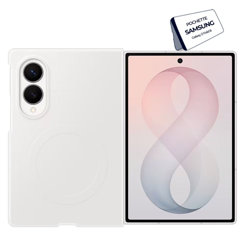 Pochette Originale Samsung - Silicone Magnet Case - Pour Samsung Galaxy Z Fold 8 - Film de protection inclus