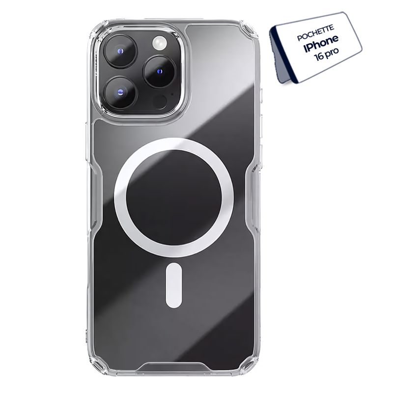 Pochette Transparente Nillkin pour iPhone 16 Pro prix Cameroun