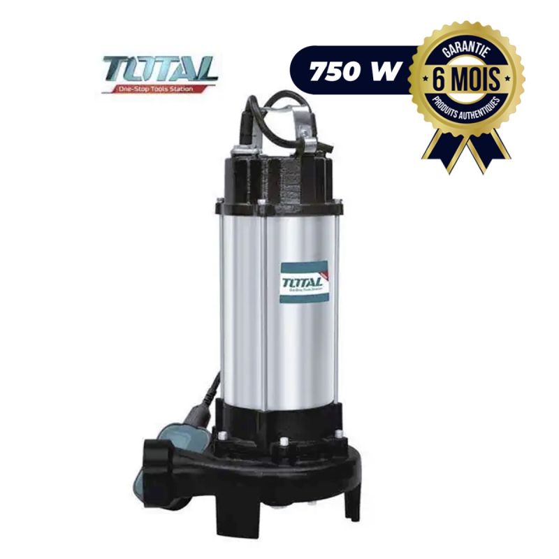 Pompe submersible pour eaux usées - TOTAL TWP775016 - 750W - Garantie 6 Mois | Glotelho Cameroun
