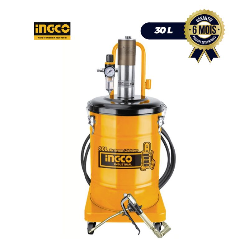 Pompe A Graisse Pneumatique 30L 6-8bar - INGCO - (Prix en fcfa) | Glotelho Cameroun