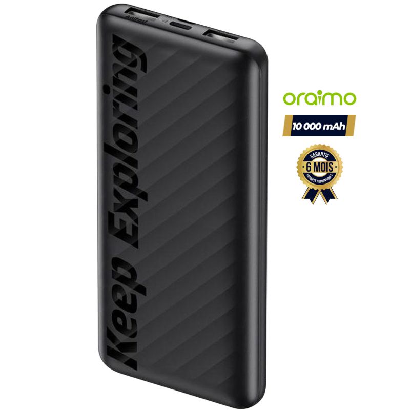 Powerbank - Oraimo OPB/P118D - 10000mAh - 06 mois| Glotelho Cameroun