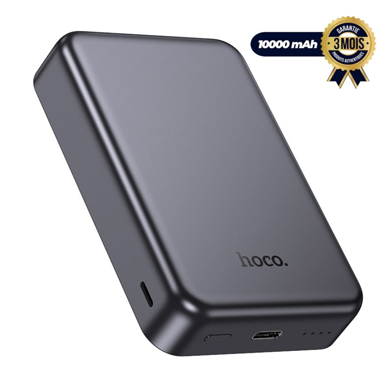 Powerbank Magnétique sans fil HOCO 10000mAh; MagSafe et USB-C, garantie 3 mois, prix au Cameroun.