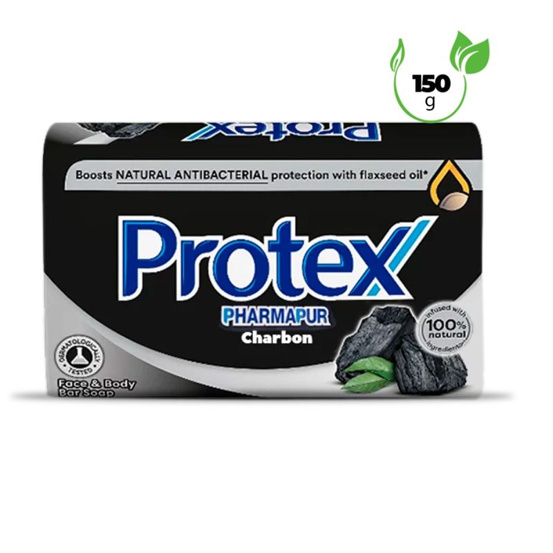 Protex - Pharmapur - Charbon - Savon antibactérien contre 99,9% des bactéries - 150 g