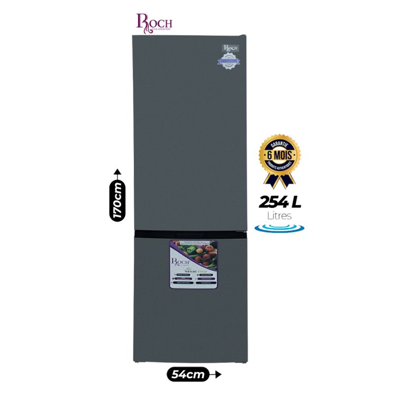 Réfrigérateur combiné Roch 254L - prix Cameroun