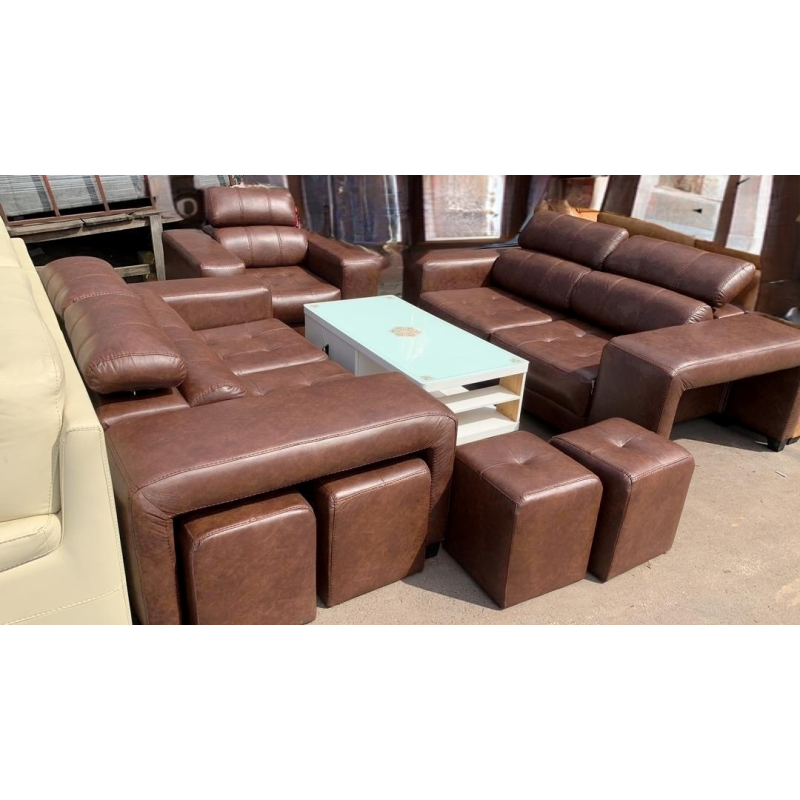 Salon 05 places plus 4 poufs prix Cameroun en fcfa chez Glotelho