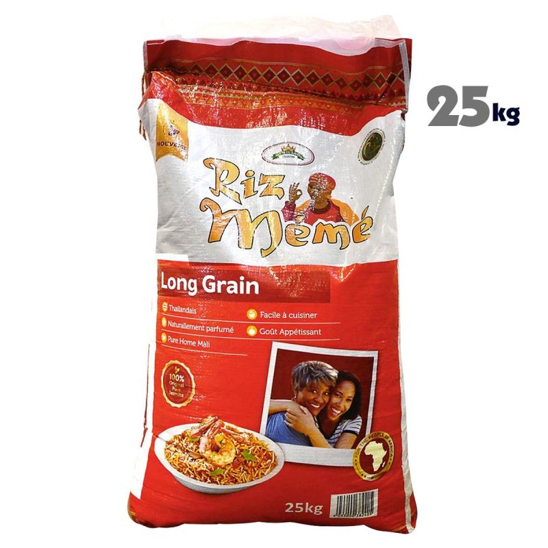 Riz parfumé mémé Long Grain - 25KG - (Prix en fcfa) | Glotelho Cameroun