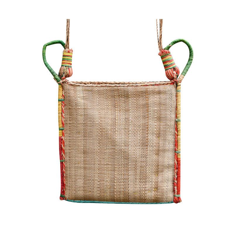 Sac à main traditionnel en fibre - Vert rouge jaune| Glotelho Cameroun