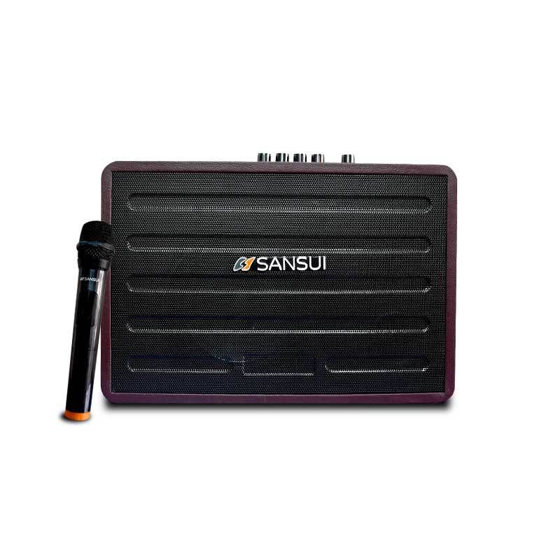 BAFFLE SANSUI A61-HAUTE PARLEUR BLUETOOTH AVEC MICRO -MARRON|Glotelho