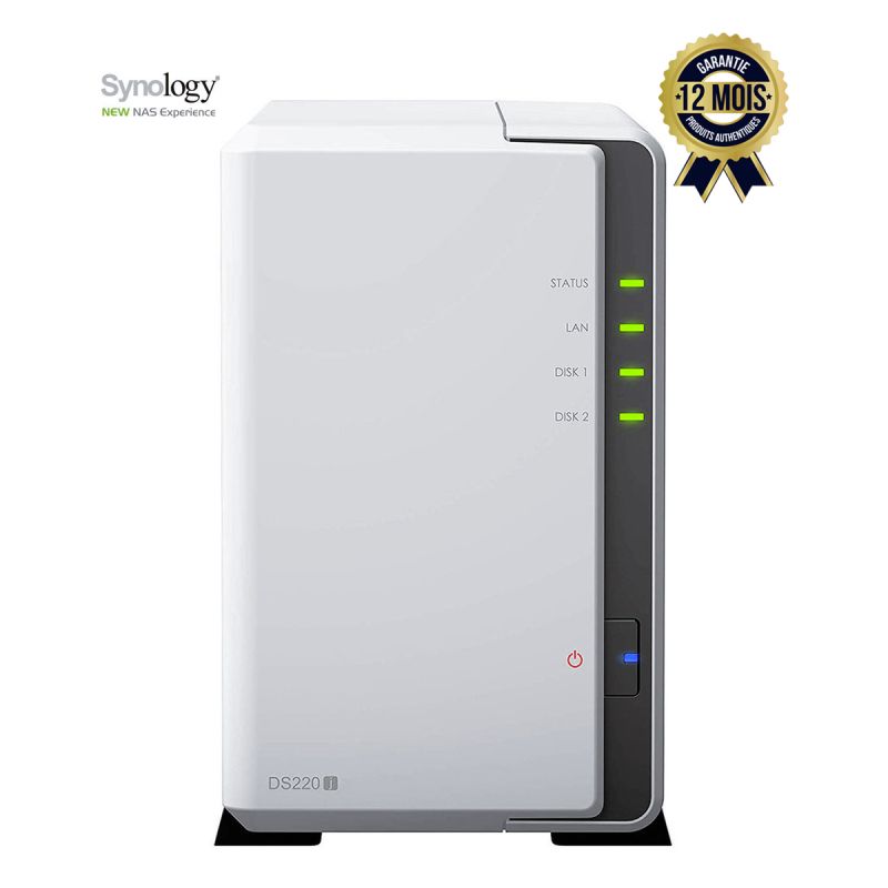 Serveur de stockage NAS Synology DS220j- 2 baies - Realtek RTD1296 | Glotelho Cameroun