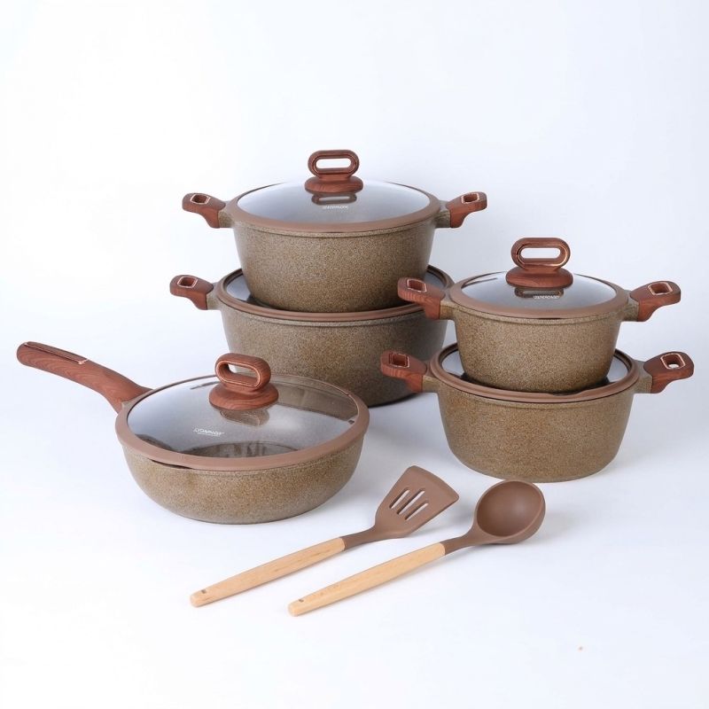 Set de Cuisine en Granite - MOMCOC NRC1293 - 10 Pièces