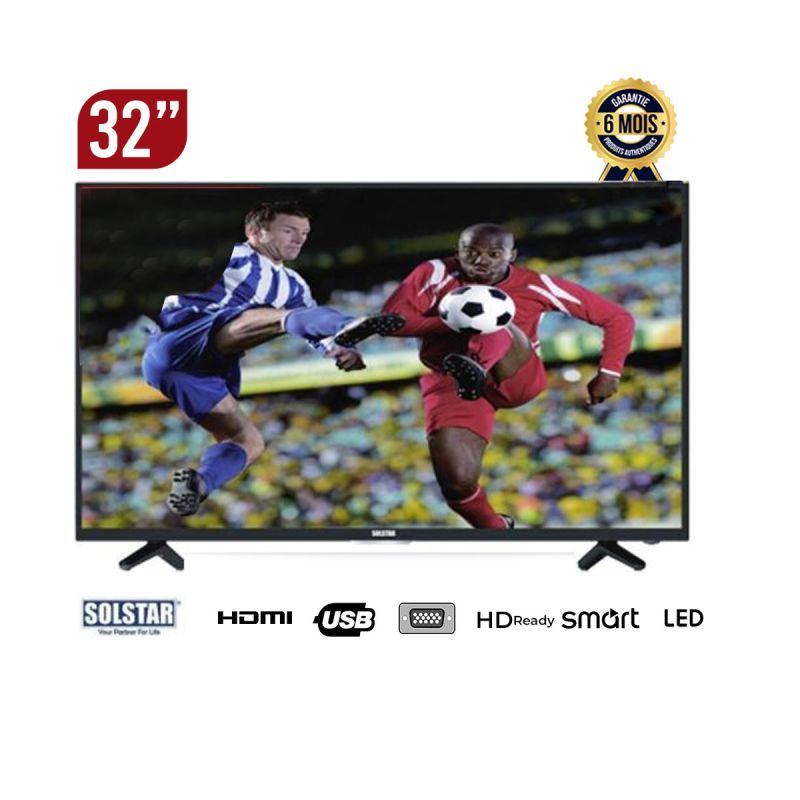 Smart TV solstar - 32 pouces - 32HS6200ss - HD Ready  | Glotelho Cameroun