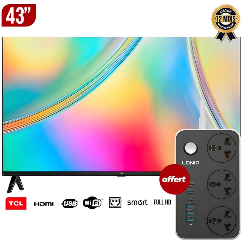 Pack Téléviseur Smart TCL 43