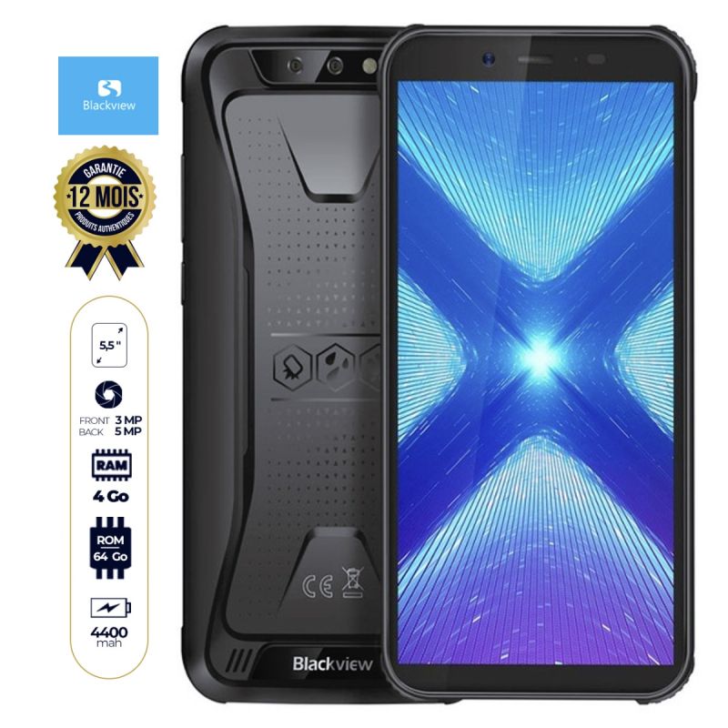 Smartphone Robuste BLACKVIEW BV 5500 Plus - 64Go/4Go - 5.5