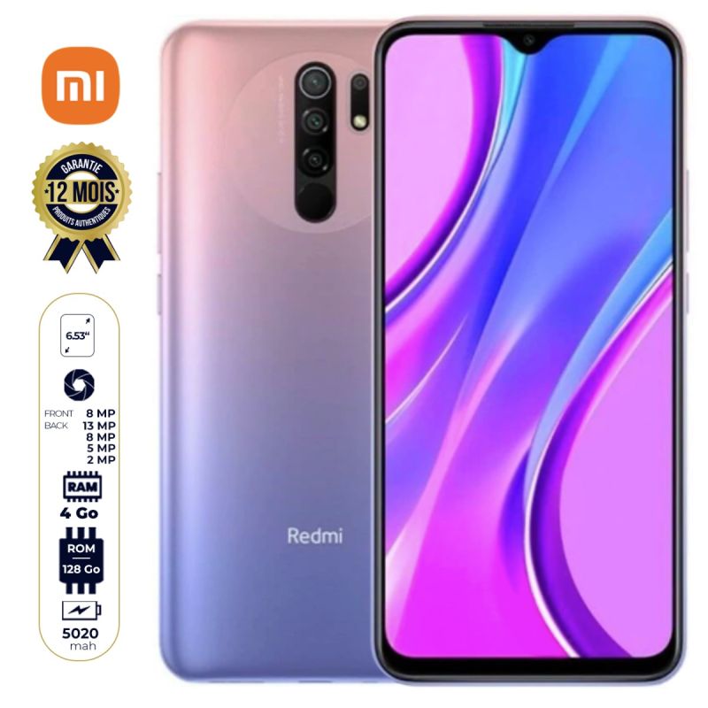 Smartphone xiaomi redmi  9 prime - 6,53 pouces - 64Go/4Go - 13MP+8MP+5MP+2MP/8MP - 5020mah - 12 Mois garantie  | Glotelho  Cameroun
