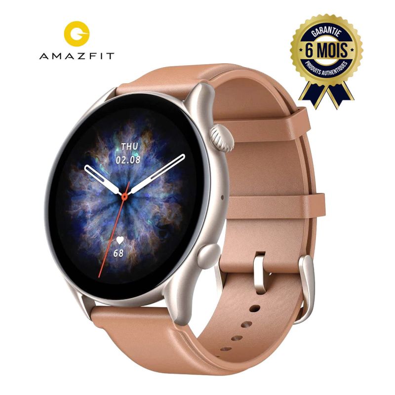 Smartwatch Amazfit GTR 3 Pro - 12 jours d'autonomie - 1.45 pouces - 2.3 Go - 5ATM - 150 modes sportifs  | Glotelho Cameroun
