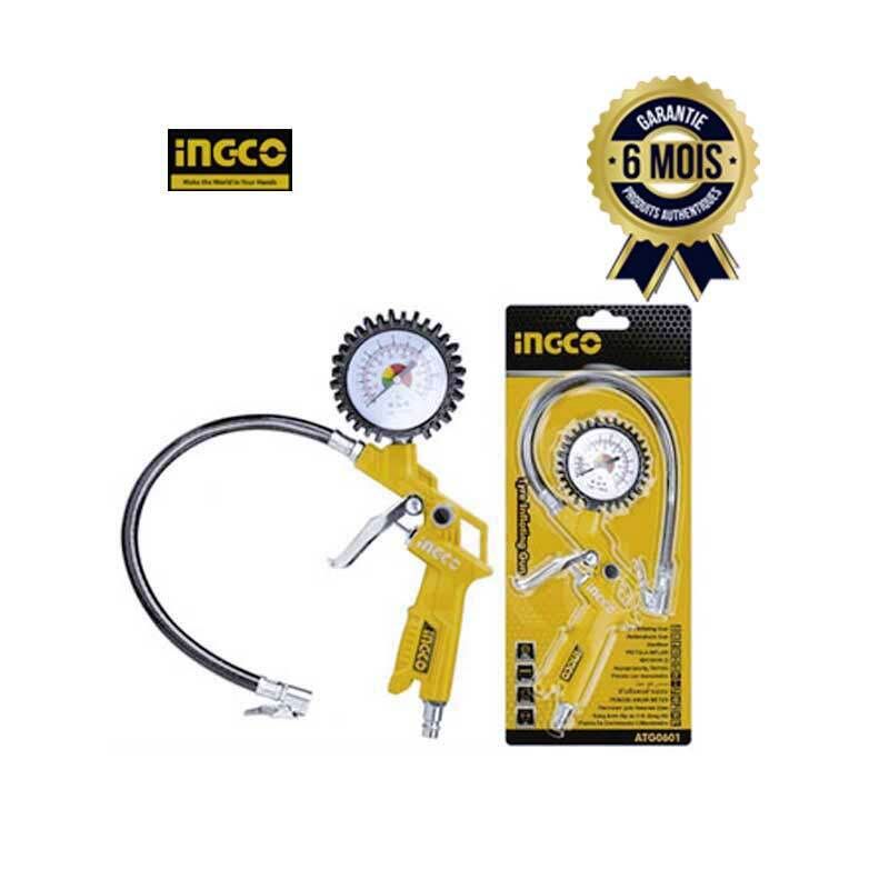 Pistolet de gonflage pneumatique INGCO ATG0601 - Noir / Jaune - Garantie 6 Mois - (7000) | Glotelho Cameroun